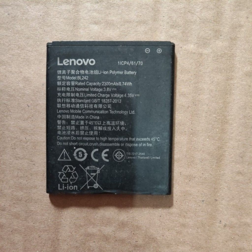 BATERAI BATRE BATTERY LENOVO A6600 A6600 PLUS BL242 ORIGINAL COPOTAN
