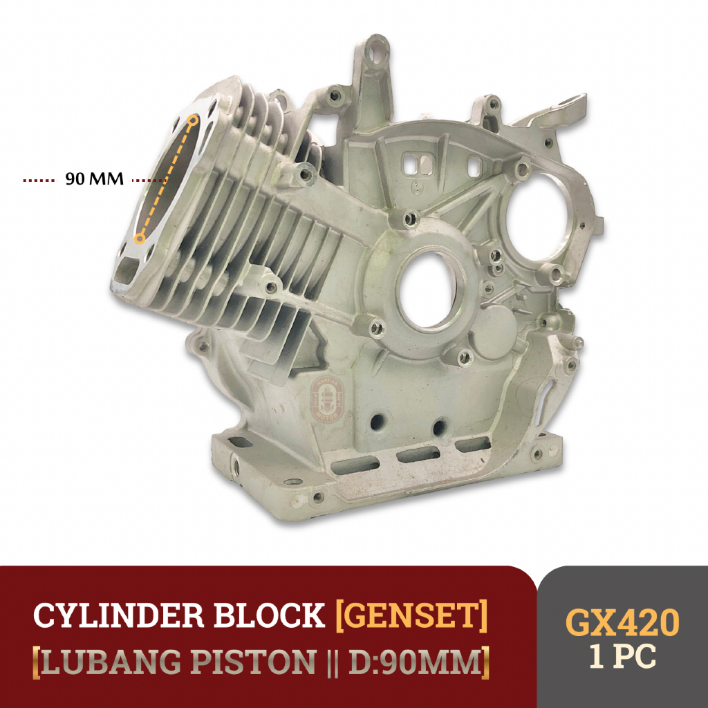 CYLINDER BLOCK GX420 GENSET BLOK MESIN GX420 MODEL DINAMO STARTER 15HP 16HP
