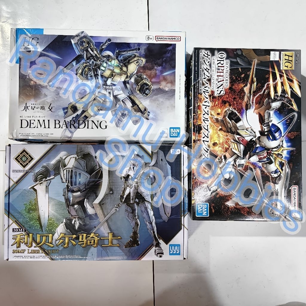 HG Gundam Barbatos Lupus Rex, Demi Barding [Bandai] & 30MF Liber Knight [YYY Model] - (TAG : Hajirob