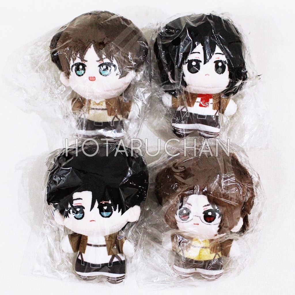 [READY STOCK] Attack on Titan: Shingeki no Kyojin Nunu Plush Doll Levi Ackerman Eren Yeager