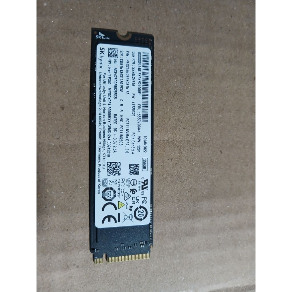 SSD NVMe SK Hynix PC711 256GB M.2 2280 PCIe Gen3 x4 - Copotan Laptop