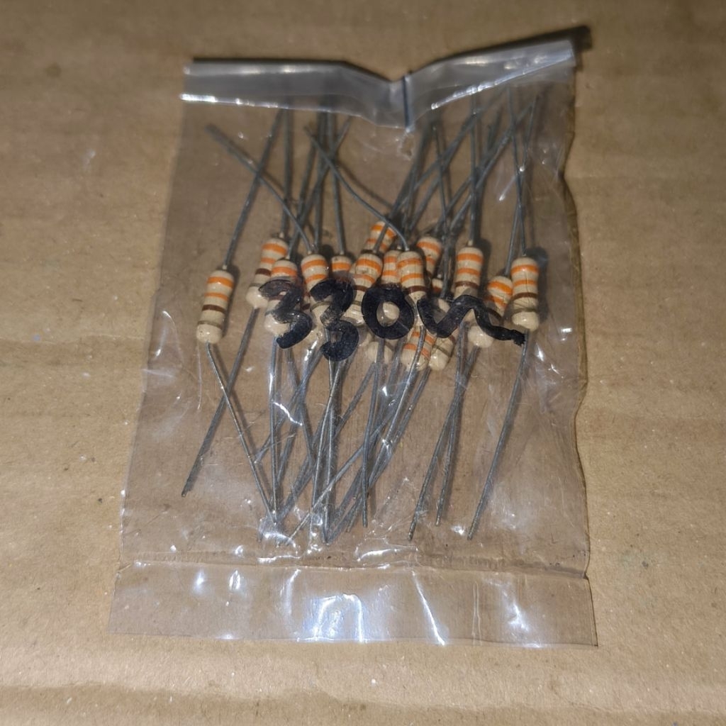R 330 Ohm 0.5W 5 Persen Resistor 330Ohm 330R Ohm 0.5 Watt 20 Pcs