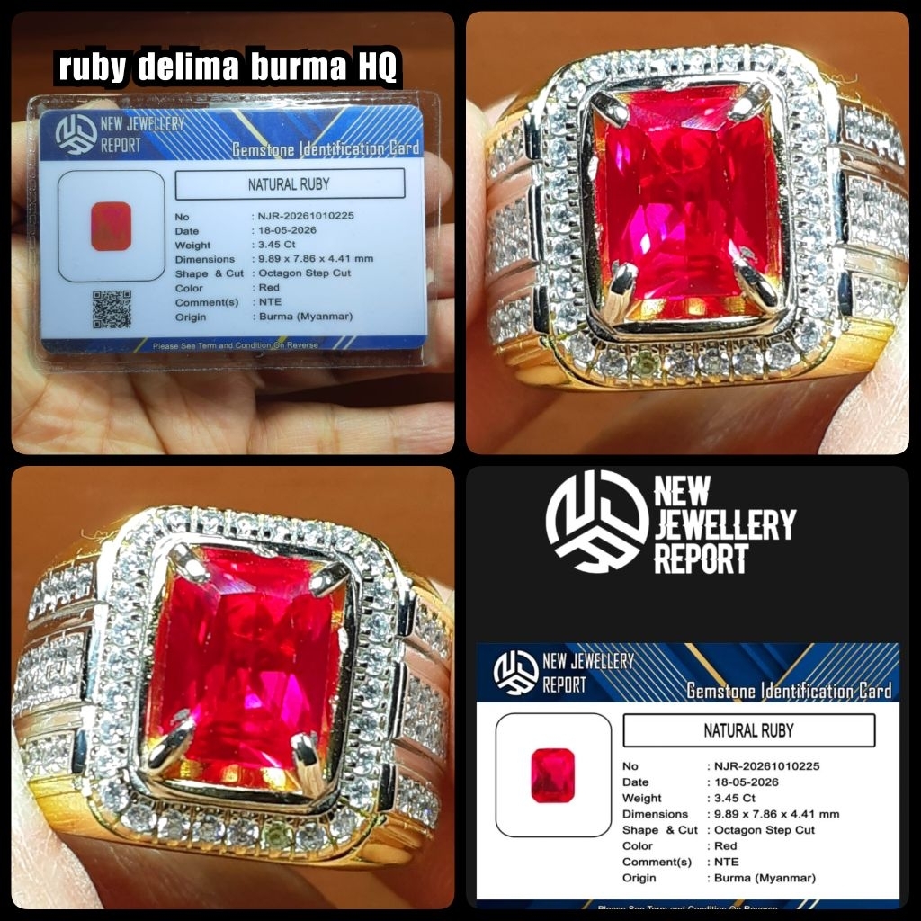 batu permata ruby delima burma asli warna pigeon ya