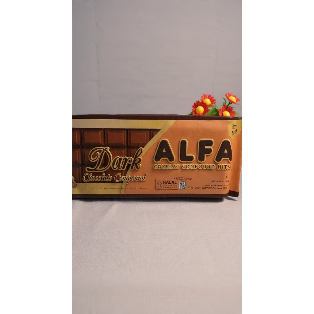 cokelat ALFA DARK 500gr coklat batang compound
