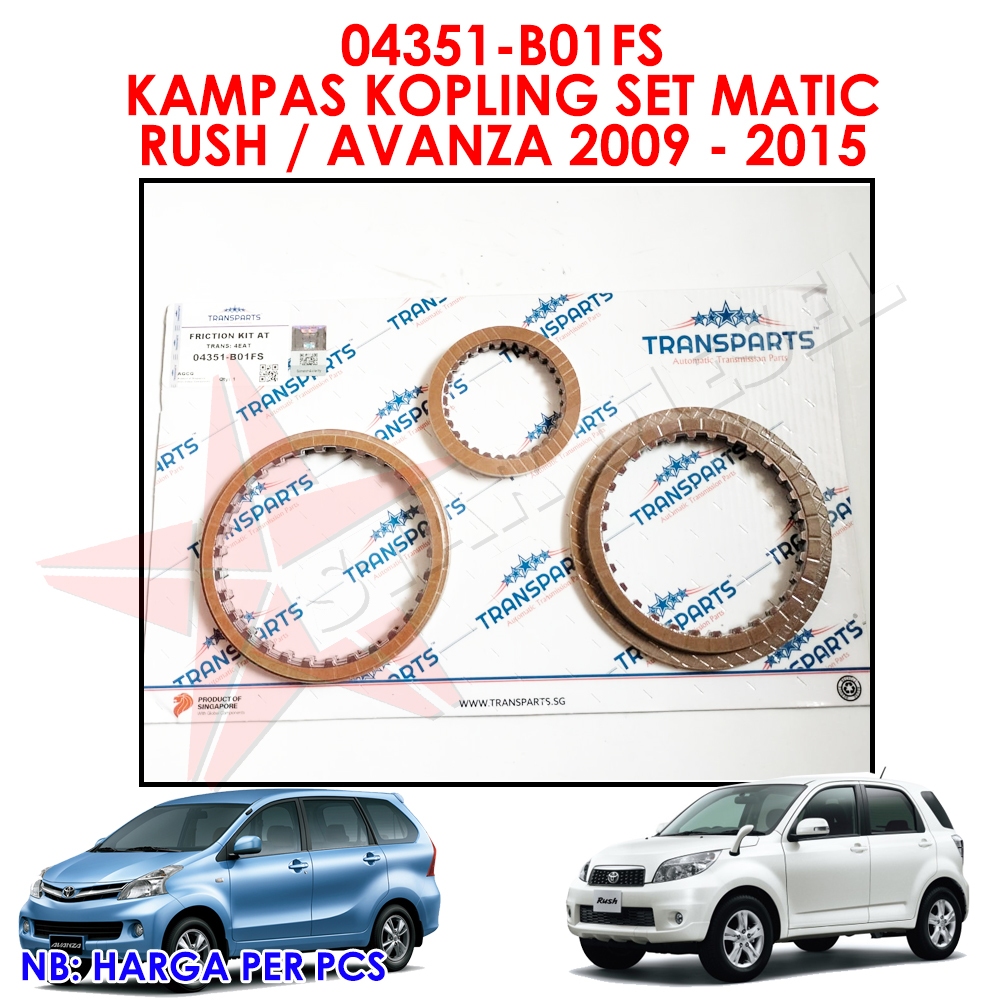 04351-B01FS KAMPAS KOPLING SET MATIC RUSH  AVANZA 2009 - 2015 TRANSPART