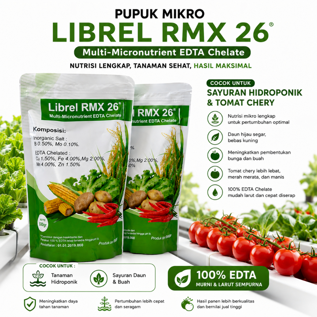 Pupuk Mikro Librel RMX 26 Hidroponik Grade 1 kg