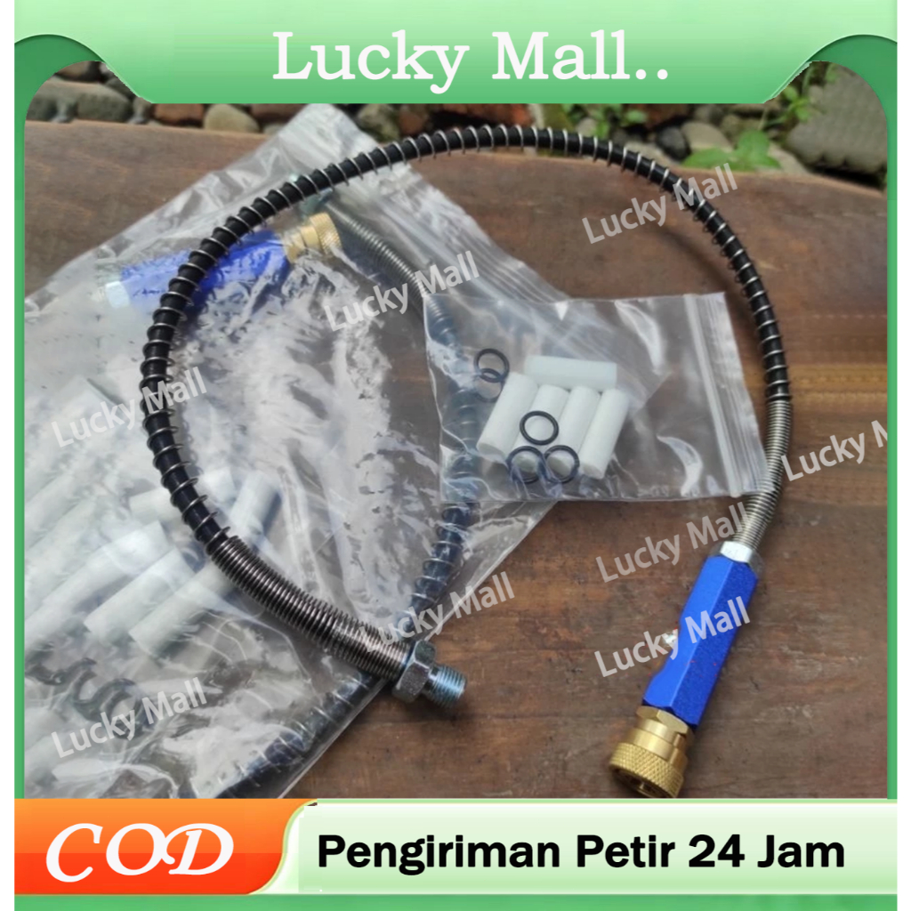 Selang Pompa Pcp Gx 6000Psi Panjang 50Cm Termasuk Kupler Betina Filter Seal