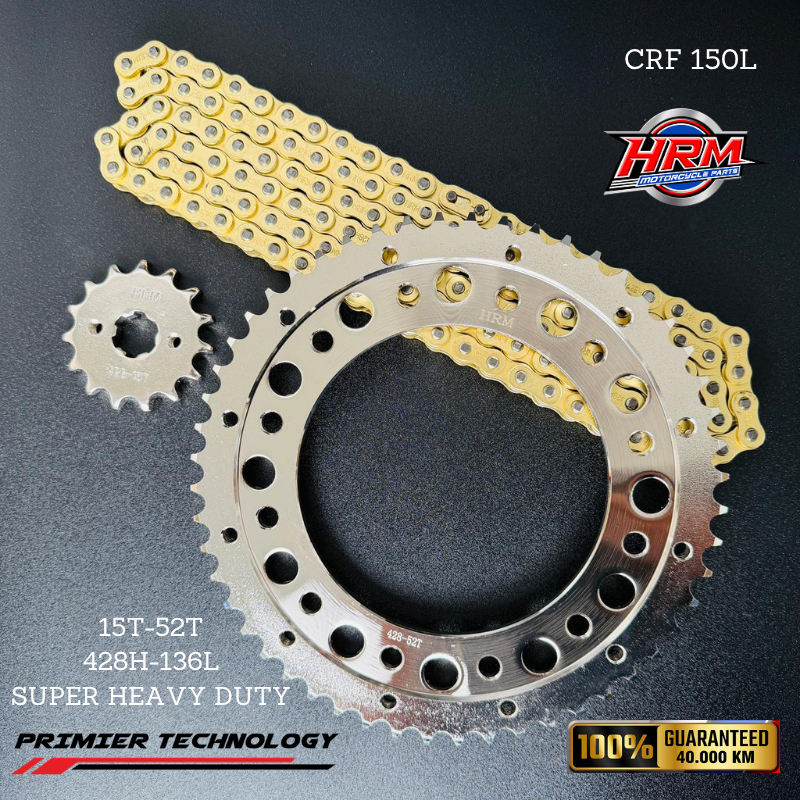 GEAR SET GIR SET RACING CRF150L CRF 150L 52T SILVER GOLD