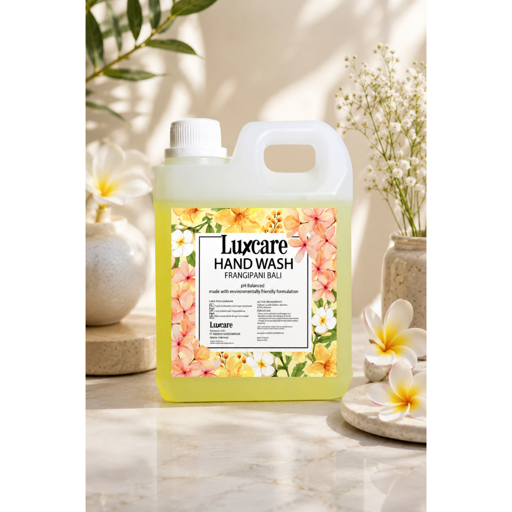 Luxcare Sabun Cuci Tangan Hand Wash 1 Liter 1000ml Antibakteri Wangi Aromatic Frangipani Bali
