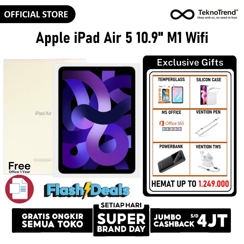 NEW Apple iPad Air 5 10.9" M1 Wifi 256Gb 64Gb - BNIB