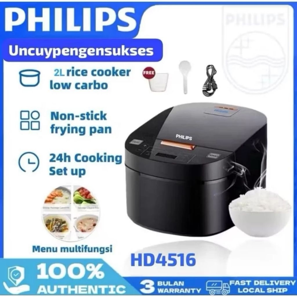 PHILIPS Digital Rice Cooker 2L HD4516 – Masak Sehat, Hidup Lebih Smart 
Mau makan nasi enak tapi tet
