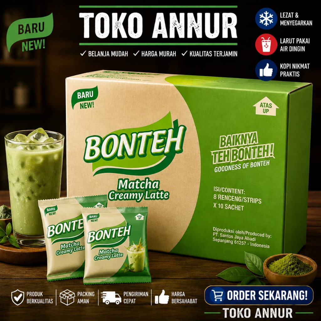 bonteh matcha dan bonteh tarik kemasan rtg