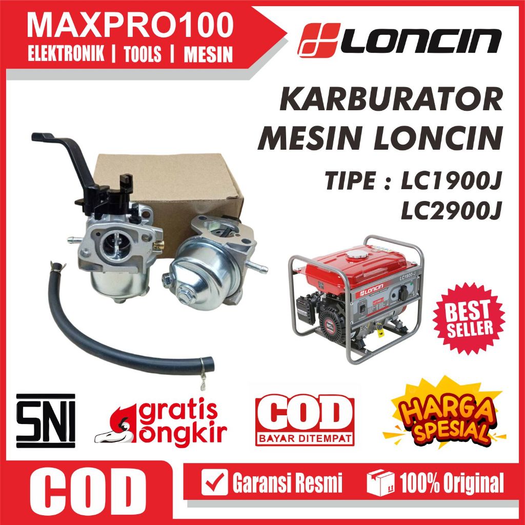 Karburator Genset LONCIN LC1900J LC2900J Original / Carburetor Mesin Loncin LC 1900 2900 J