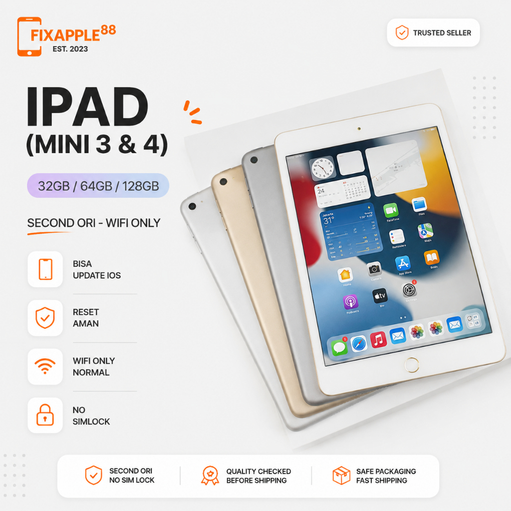 iPad Mini 3 & Mini 4 Second Original | WiFi Only | COD | Bergaransi Toko