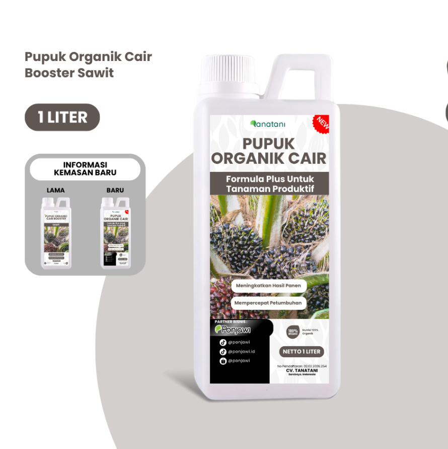 PUPUK ORGANIC CAIR POC BOOSTER SAWIT 1 LITER - Pupuk Organik Cair dan ZPT - Pelebat Sawit