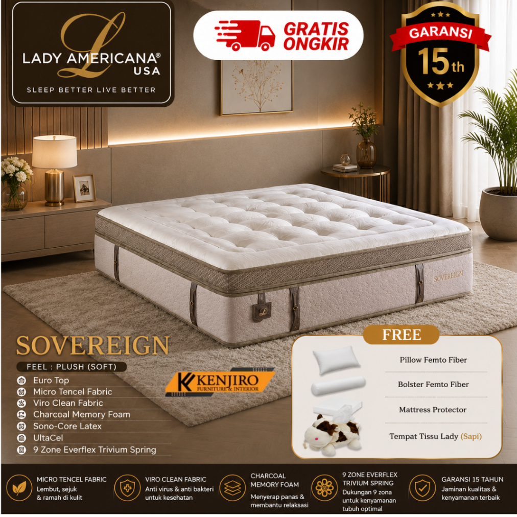 Kasur Springbed Lady Americana Sovereign Hanya Kasur