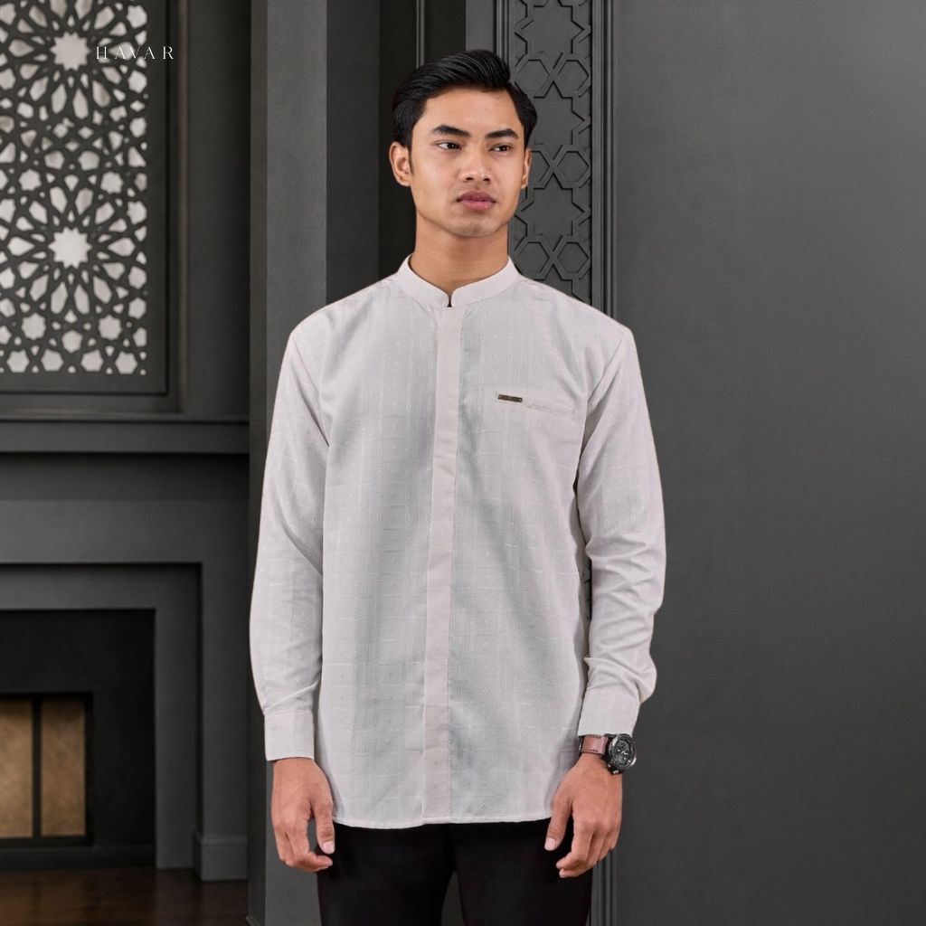HAVAR Gamma Kemeja Koko Muslim Premium Slimfit Lengan Panjang