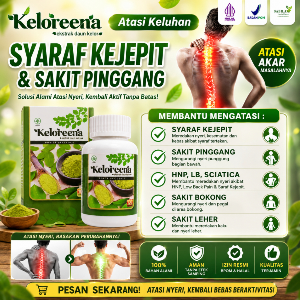 Obat Herbal untuk Saraf Kejepit, Nyeri Pinggang, Kaku Leher, Pegal Linu, Nyeri Sendi, Rematik, Encok