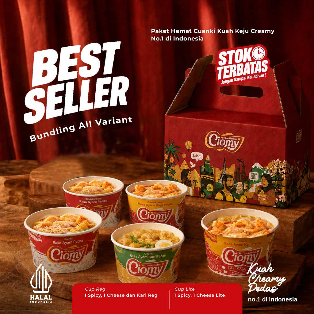 CIOMY - [READY STOCK] Cuanki Instan Mix Varian Cup Reg & Cup Lite HALAL & Sudah BPOM