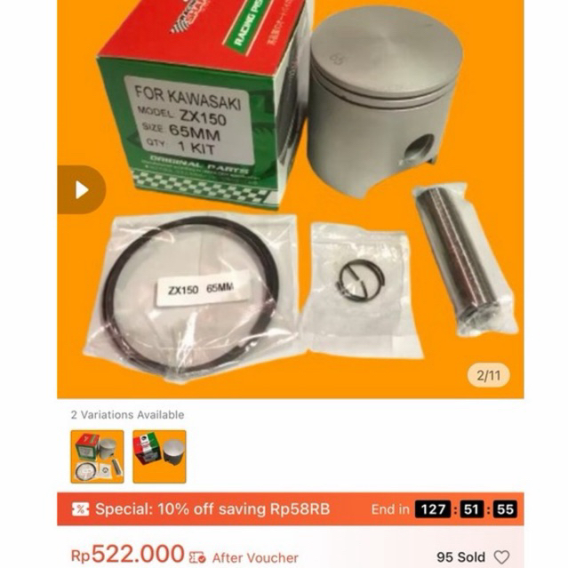 piston ninja 68 65 SHARK - seher ninja 68 65 - seher ninja 68mm