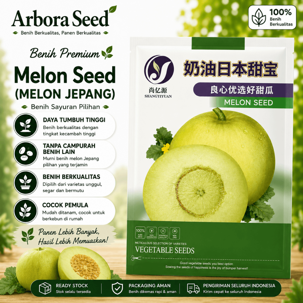 Benih Melon Jepang Premium | Bibit Melon Jepang Manis | Japanese Melon Seed Berkualitas