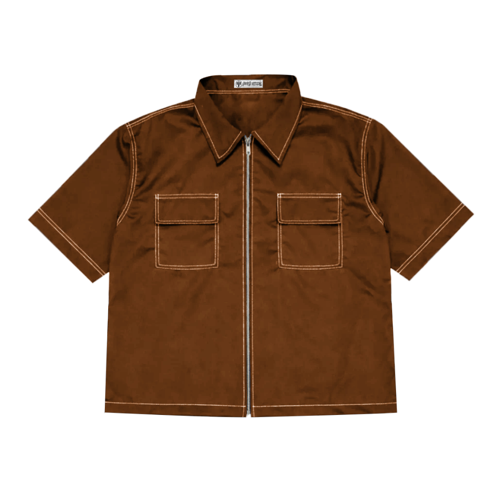 Joobsd Club Workshirt Boxy Polos - Workshirt Boxy Polos - Coklat