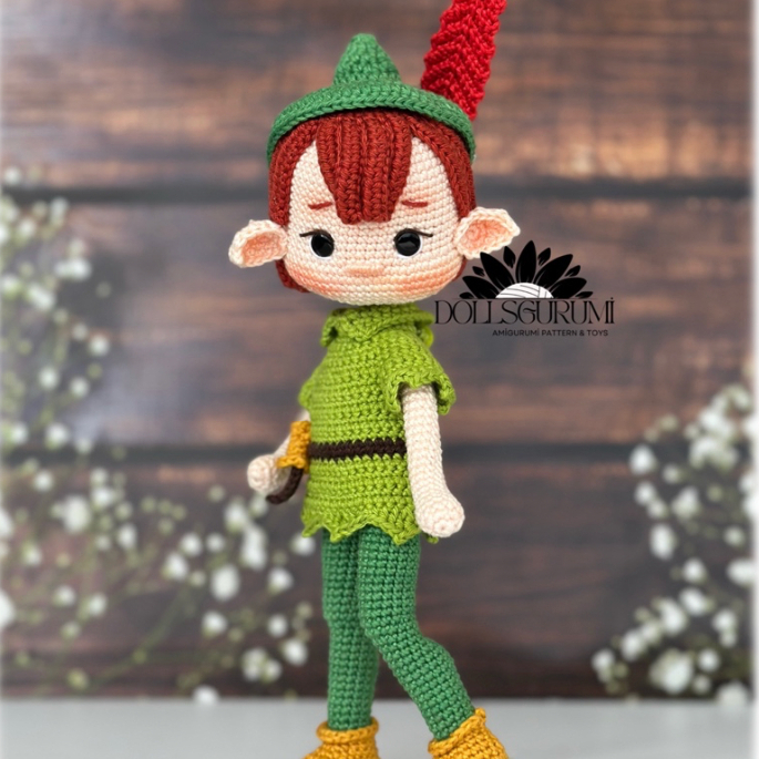 Peter Pan  [ HANYA CROCHET PATTERN/ AMIGURUMI PATTERN BUKAN BONEKA JADI ]