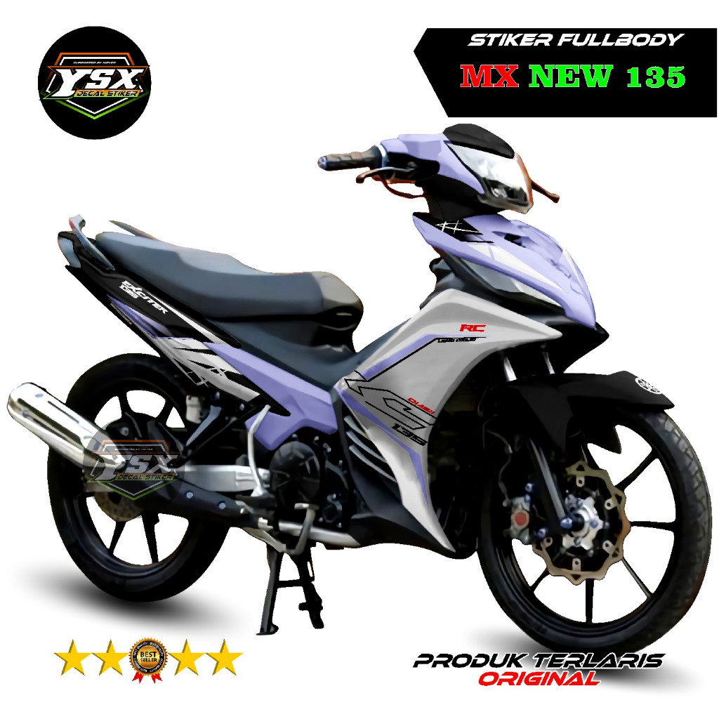 Decal Sticker Motor MX New 135 / Decal MX New 135 Fullbody