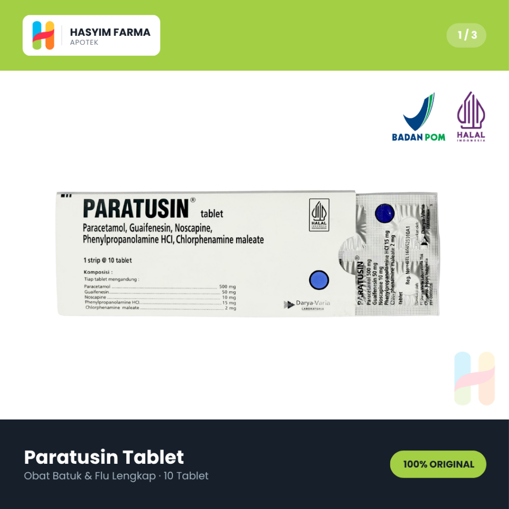 Paratusin Tablet Obat Flu & Batuk 10 Tablet