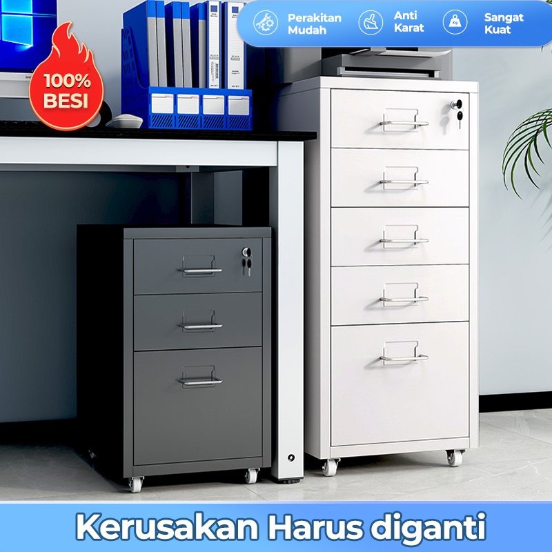 Lemari Arsip Besi 3/5/6/8 Susun Lemari Kantor Minimalis Laci Kabinet Dokumen Untuk Rumah Sekolah Kan