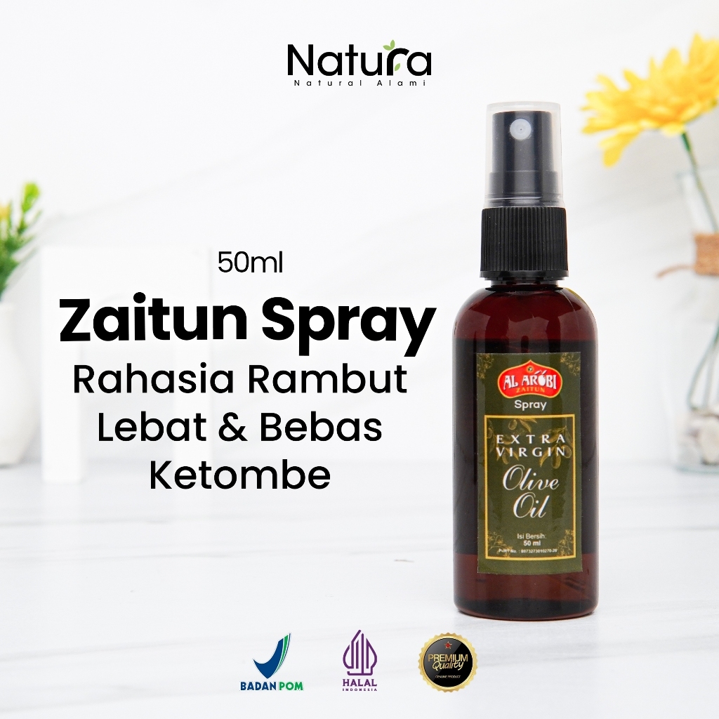 (New) AL AROBI EVOO SPRAY 50ml - Extra Virgin Olive Oil Untuk Rambut by AL AROBI - Vitamin Rambut