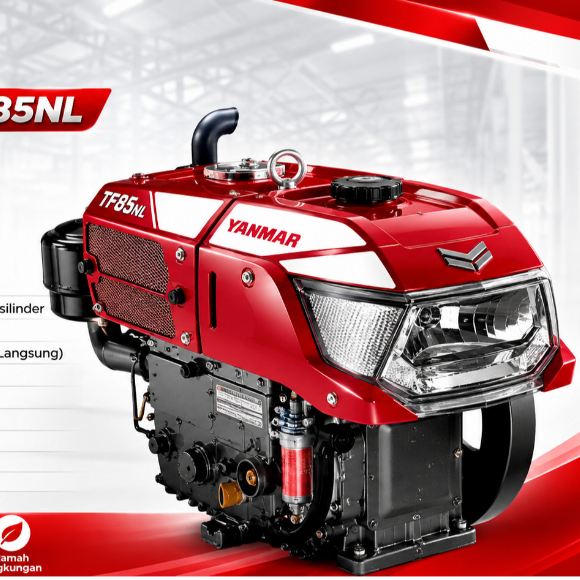 mesin diesel TF 85NL lampu dan radiator yanmar
