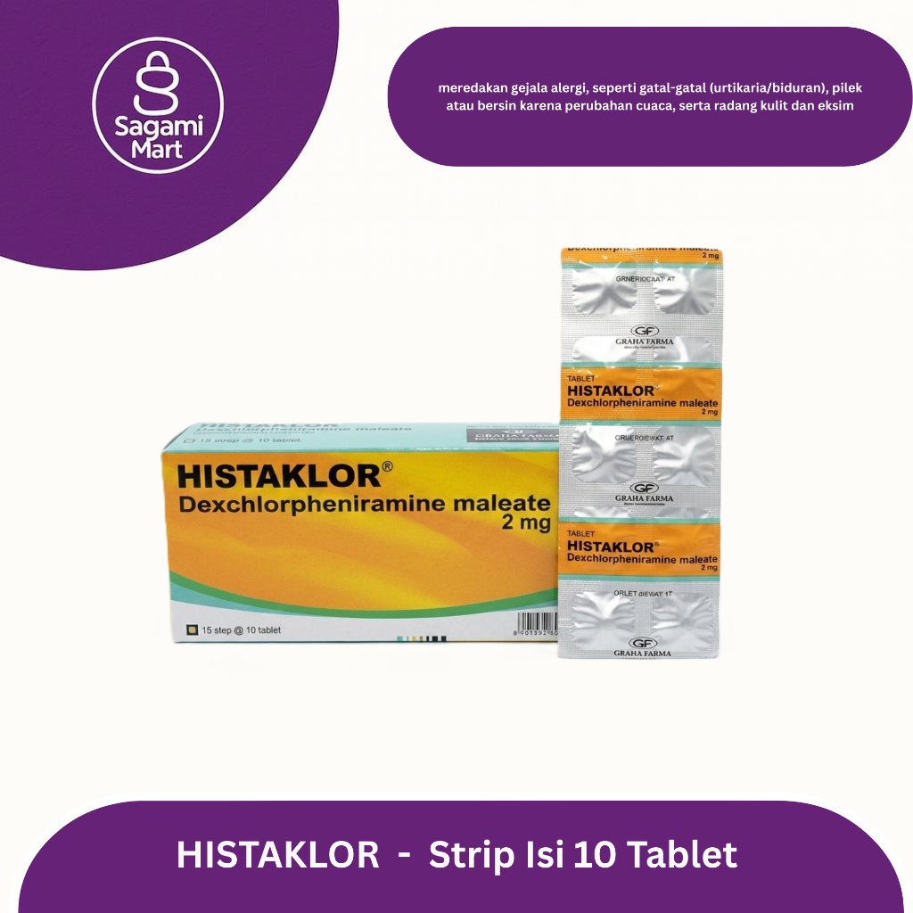 Histaklor Tablet 1 Strip (10 Tablet) – Obat Alergi & Gatal-gatal