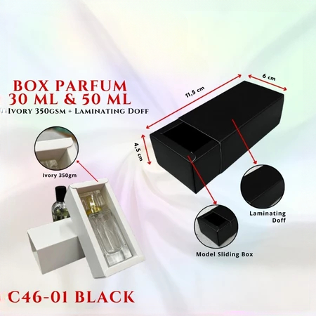Box Kado Box Parfum 30 ml 540 ml Slidding Box Parfum Lelabo Box Parfum Hitam Putih Kotak Packaging P