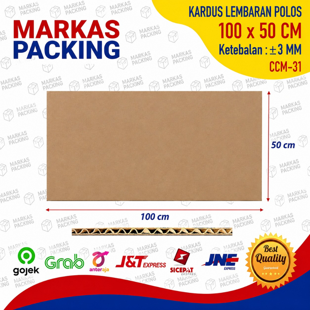 Kardus Karton Lembaran 100x50 CM Dus Sheet Packing