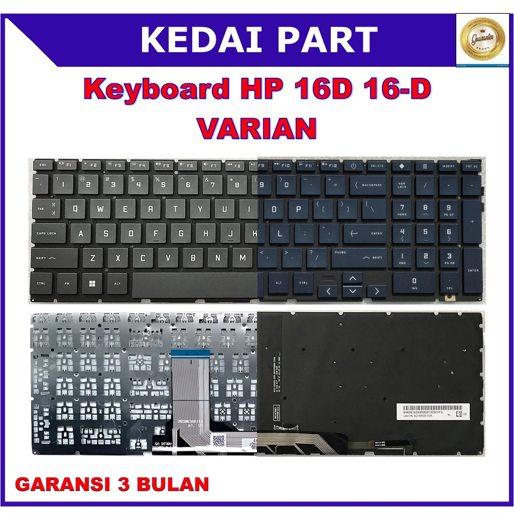 Keyboard HP Victus 16D 16-D 16-S0076NR 16-S0095AX  16-R0073CL 16-R1005NS 16-D0179TX Backlight