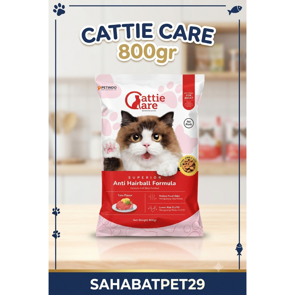 Cattie Care / Makanan Kucing Cattie Care 800g