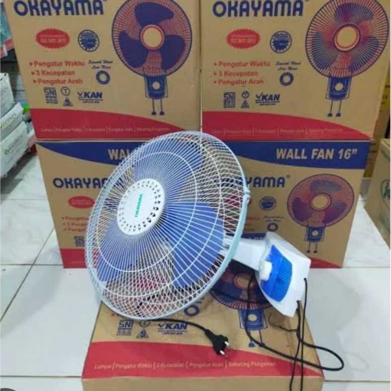 KIPAS ANGIN DINDING OKAYAMA 16 INCH WALL FAN OKAYAMA 16 INCH/wallfan 16 inc/kipas angin kencang