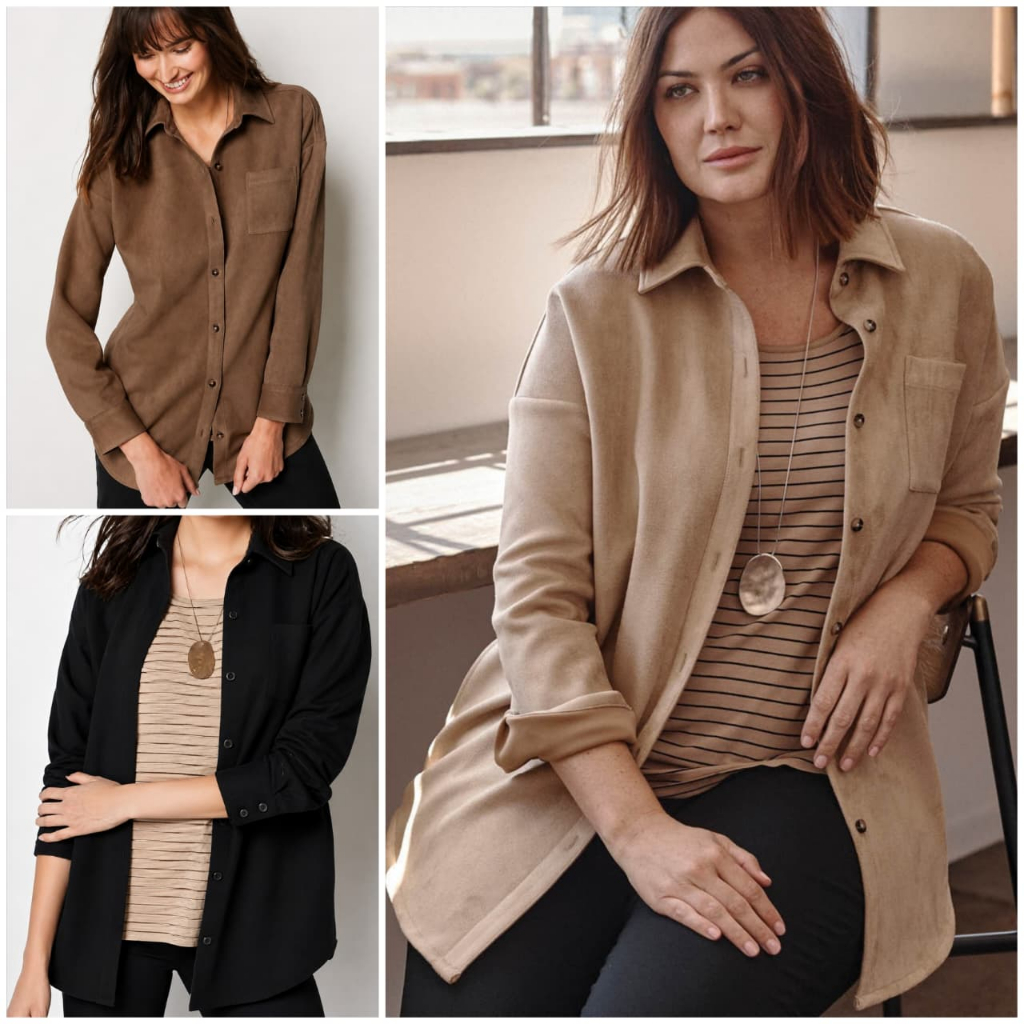 Jacket J.Jill Wearever Faux Suede Shacket Shirt Jacket