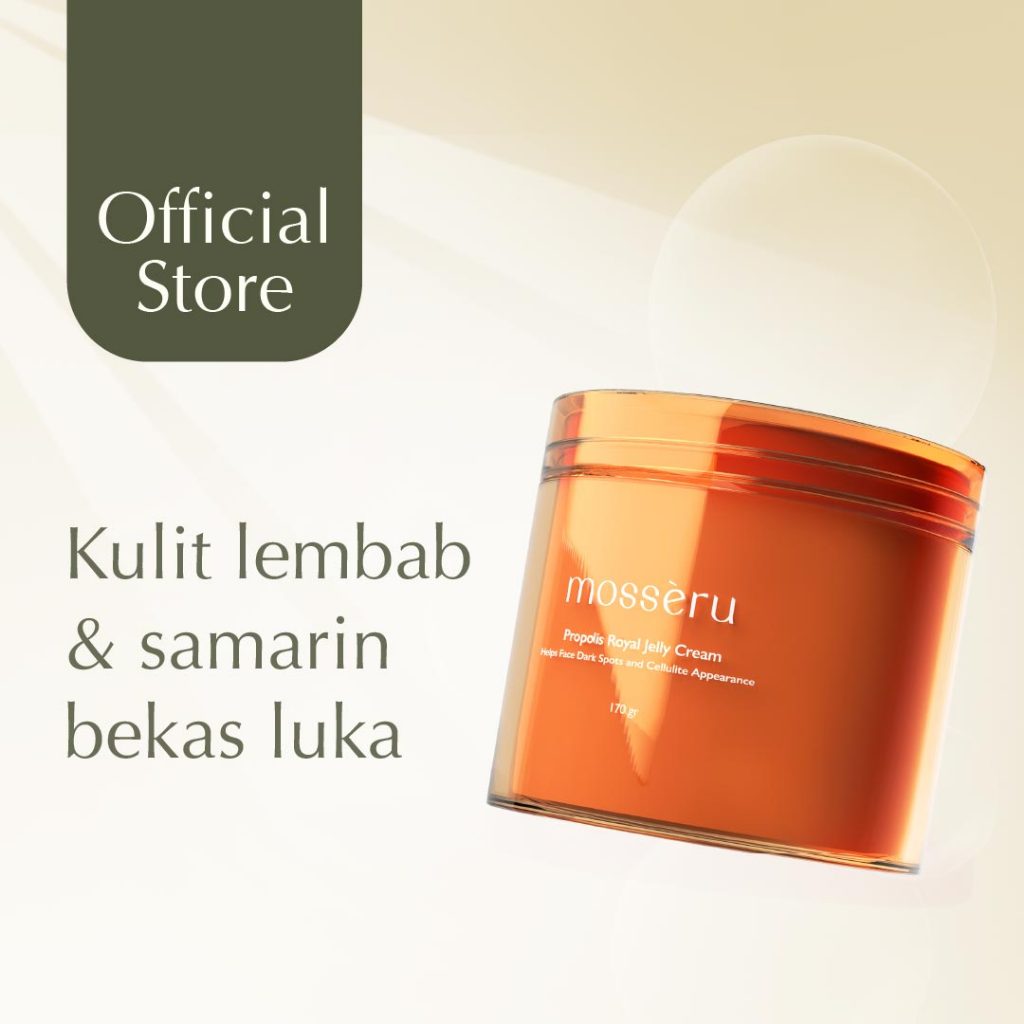 MOSSÈRU Royal Jelly Body Cream Body Butter 170gr | Pelembap Badan | Anti Aging | Body Serum | Body Lotion | Brightening Lotion | Hand Body | Body Care