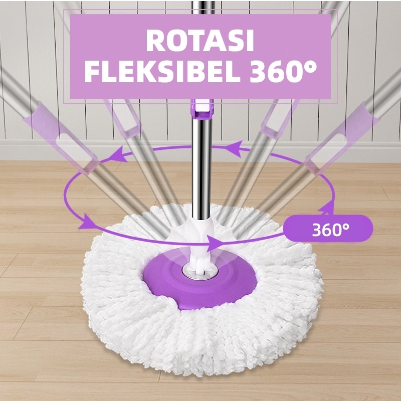 BIGSALE SPIN MOP OTOMATIS 360 EMBER ALAT PEL LANTAI MODERN TWIST MOP IMPORT PRAKTIS