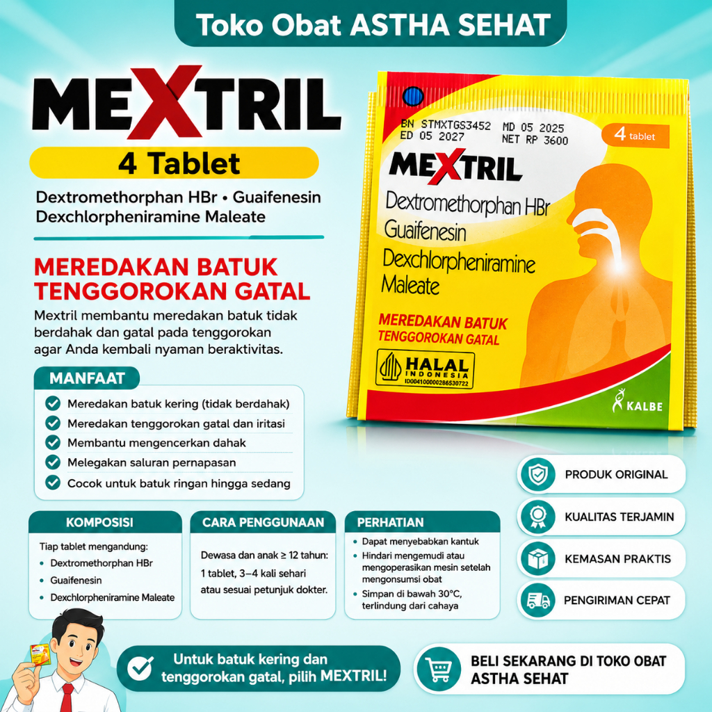 MEXTRIL BATUK 1 Strip 4 TABLET
