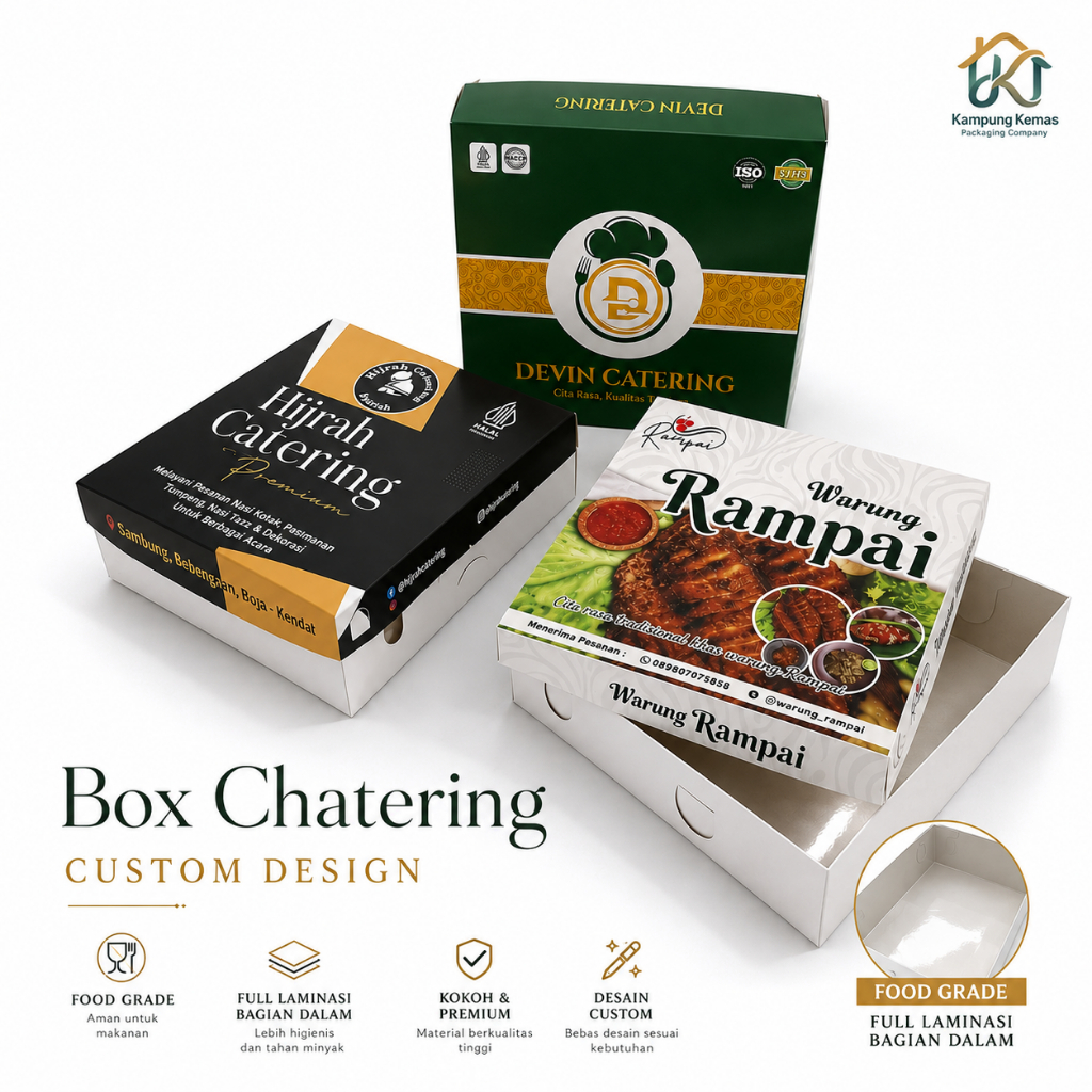 Box Chatering Custom Design Food Grade Duplex Ukuran L