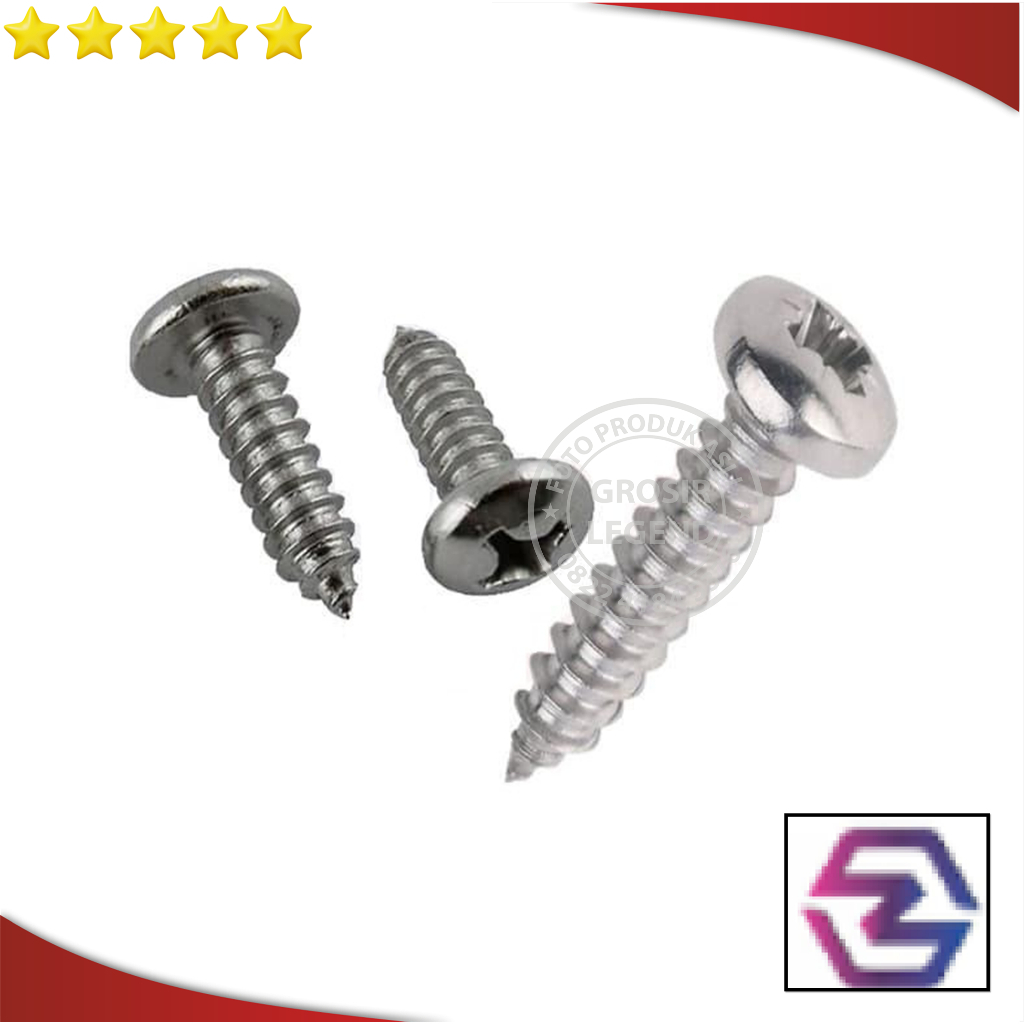 Sekrup Tapping Stainless 8 x 3/8 Tapping PH