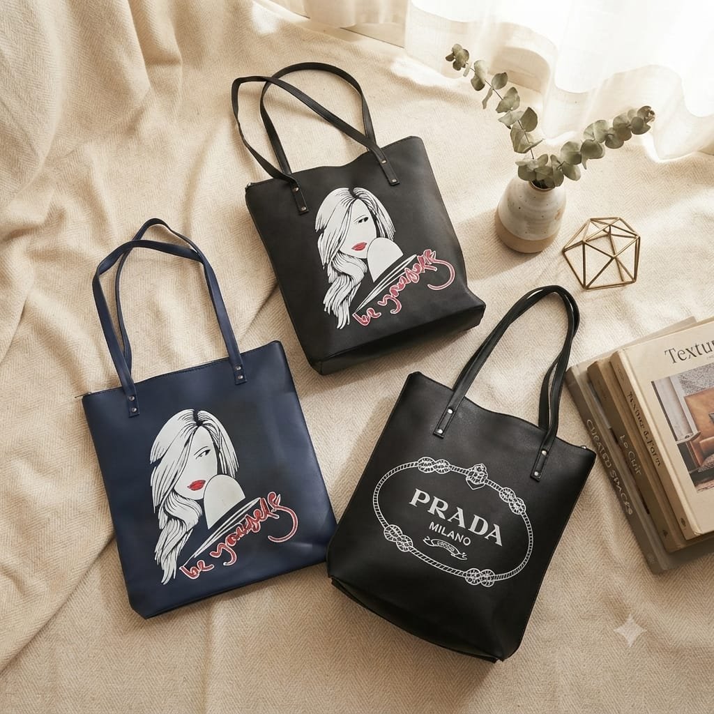 NK TOTE BAG PARIS TAS JINJING FASHION TAS KULIAH BUKU WANITA