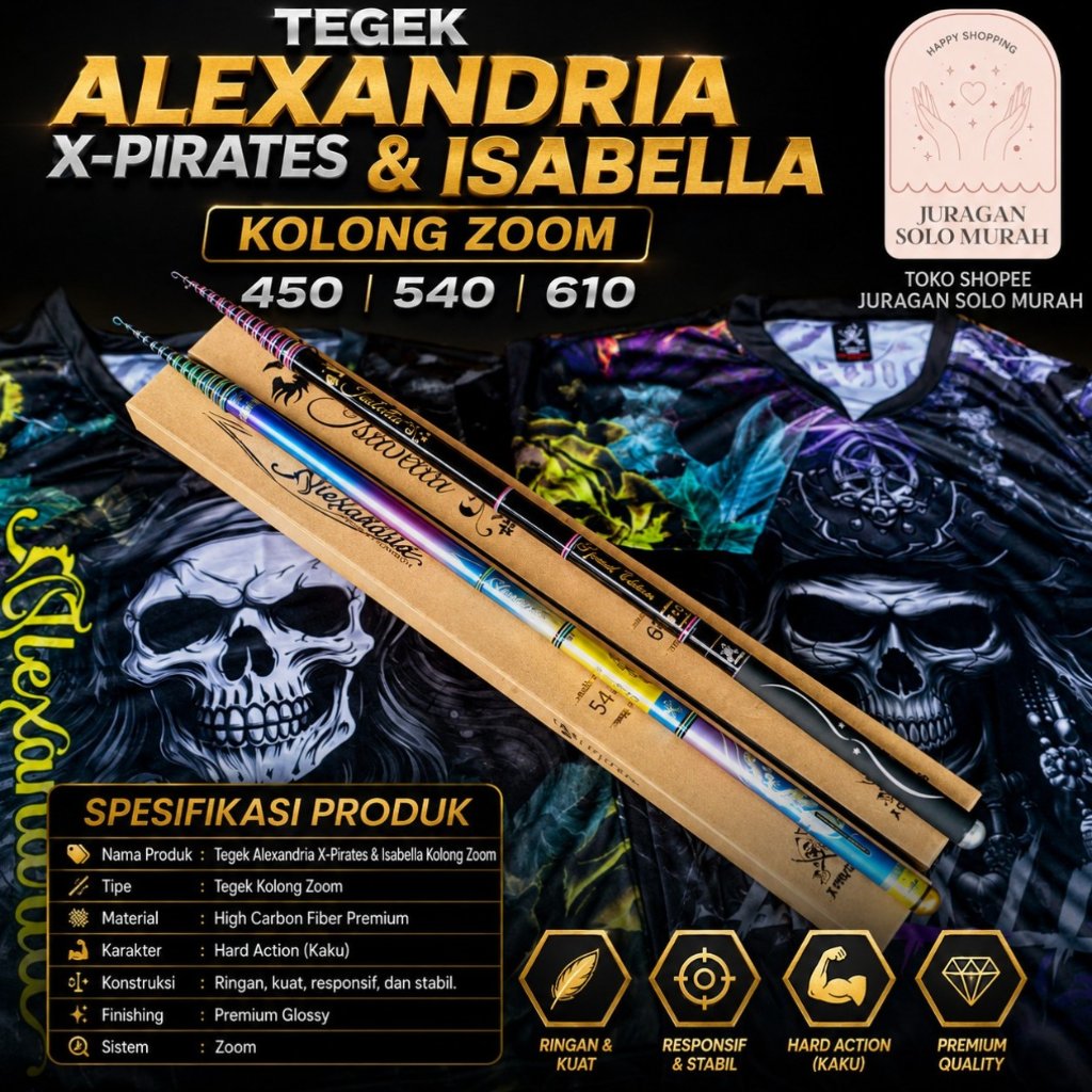 TEGEK ALEXANDRIA X-PIRATES & ISABELLA 450 | 540 | 610 KOLONG ZOOM