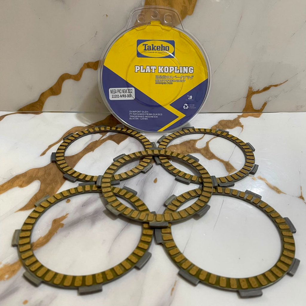 PLAT KOPLING MEGA PRO NEW 2012 (5PCS/SET) 22201-MR8-000 (TAKEHO)