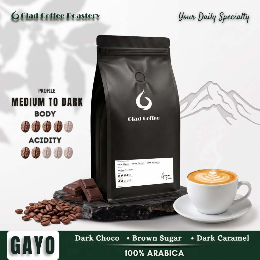 Biji Kopi  Arabika Gayo Aceh Fresh Roast Bean Espresso Base Mokapot Premium Grade