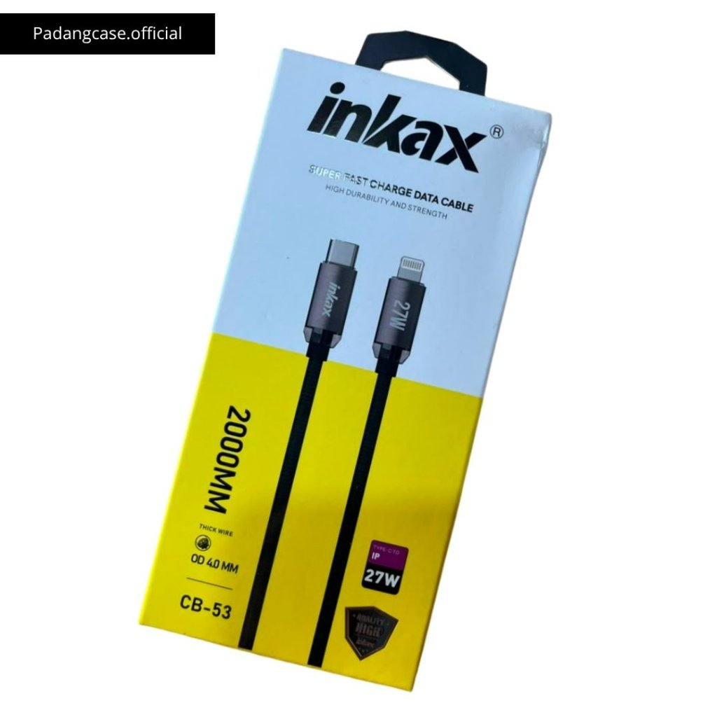 Kabel Charger Data inkax CB-53 2000MM 27W USB to Lightning OD 4.0MM