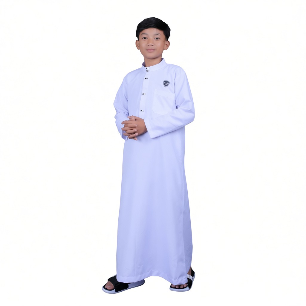 Baju Jubah Gamis Pria AnakTanggung Remaja Cowok Laki Laki Kancing Snap Praktis Keren 10–16 Tahun